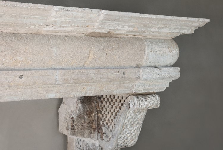 old mantle of french limestone