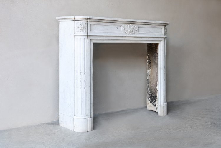 alte kamin von französischer carrara marmor